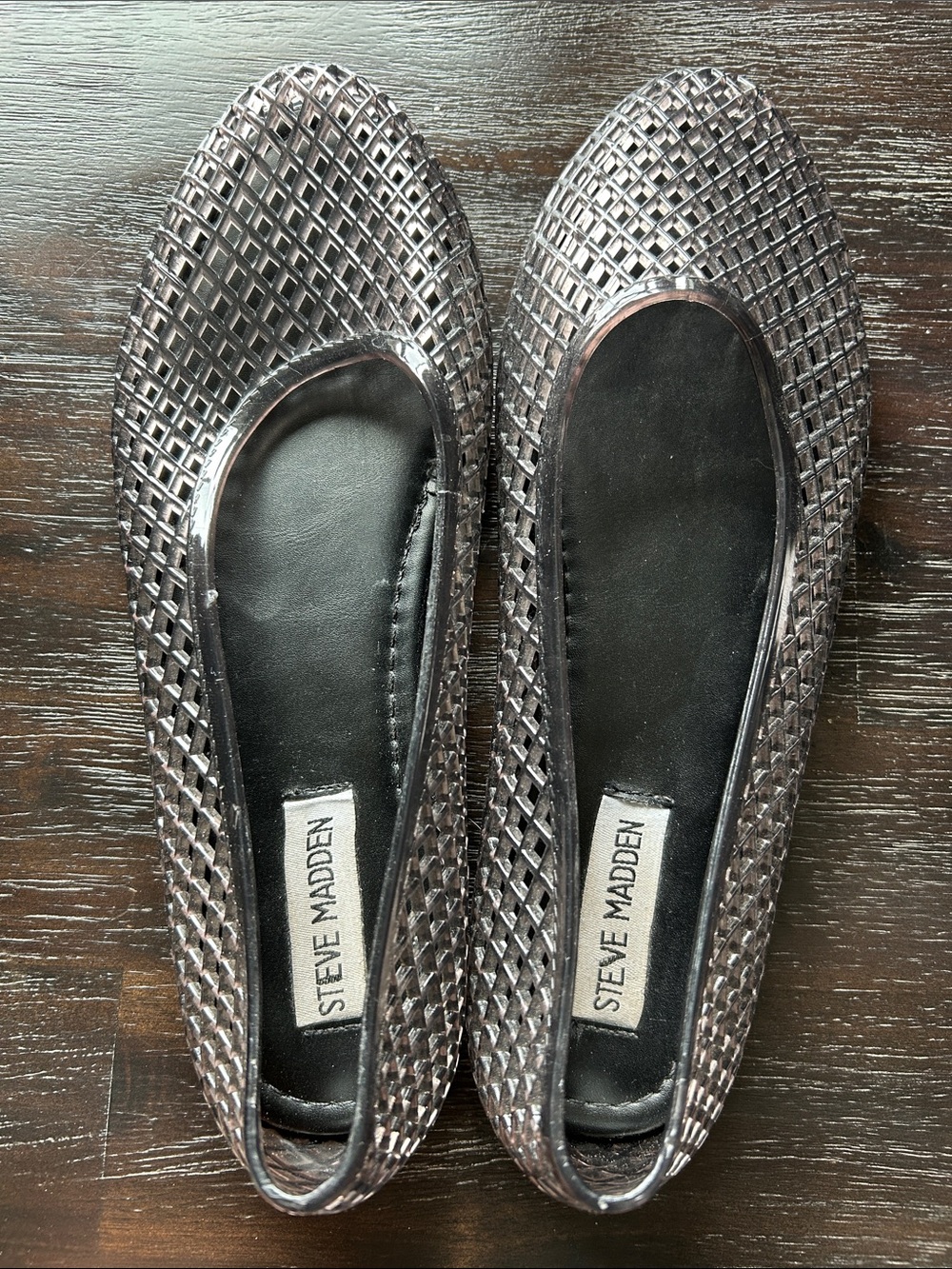 Steve Madden Women's Black Jelly Flats